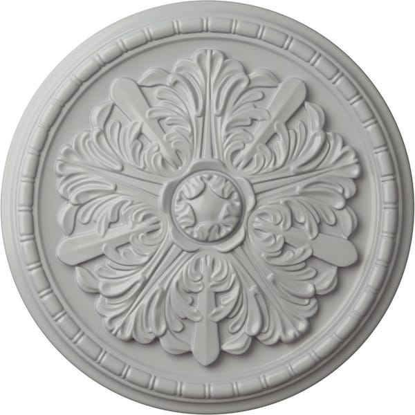 Ekena Millwork Washington Ceiling Medallion (Fits Canopies up to 2 7/8"), Hand-Painted Frost, 17 1/8"OD x 1 1/2"P CM17WAFRF - main